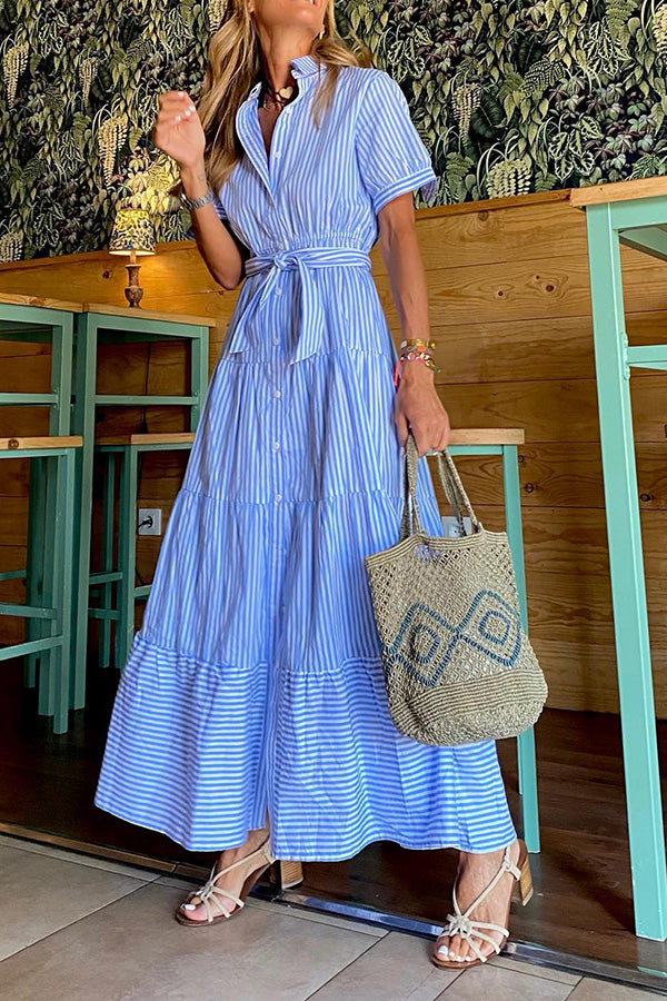 Blue Check Shirt Dress