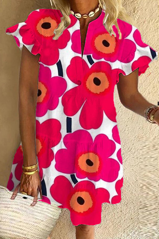 Classic Floral Print Dress