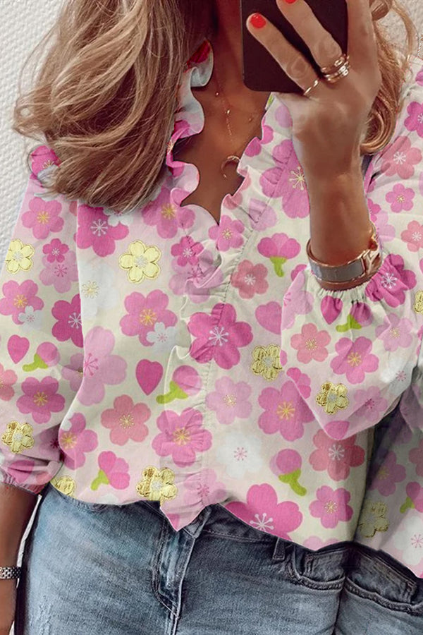 Pretty Floral Print Shirt