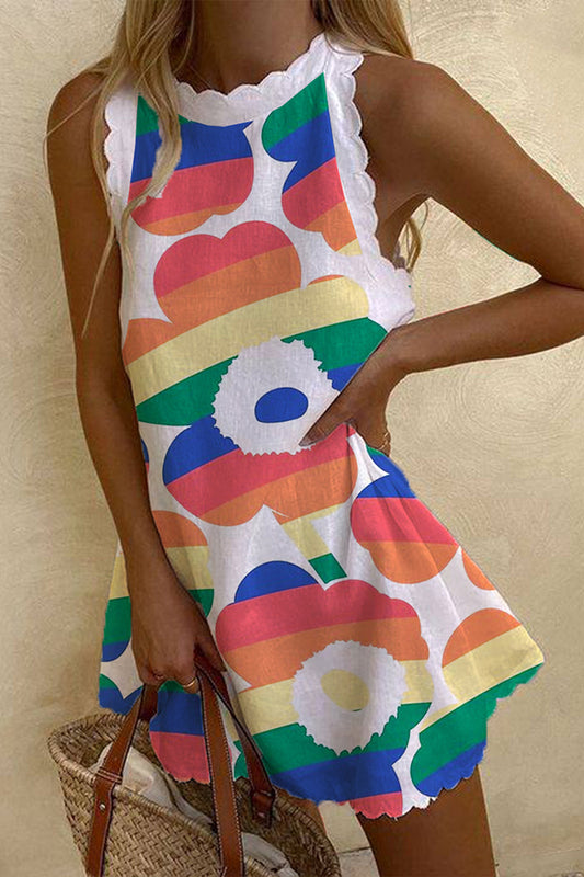 Colourful Flower Print Like Freedom Summer Dress