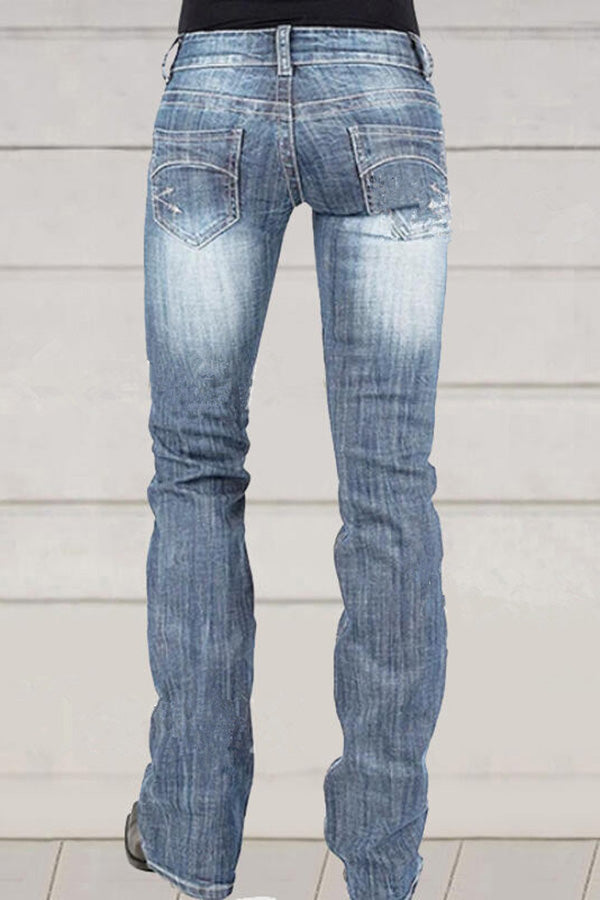 Vintage Frayed Distressed Jeans