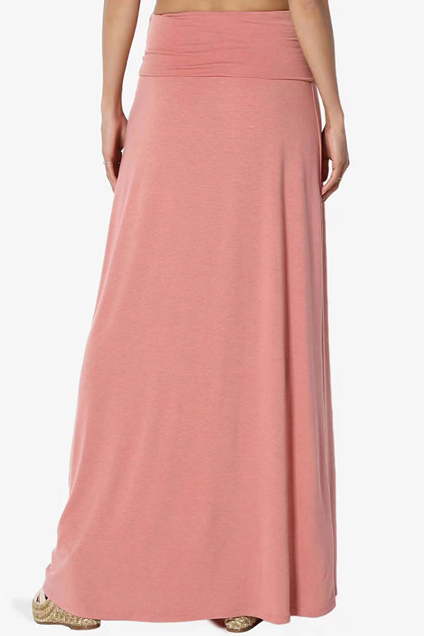 Wrap Asymmetric Stretch High Waist Draped Flowy Skirt